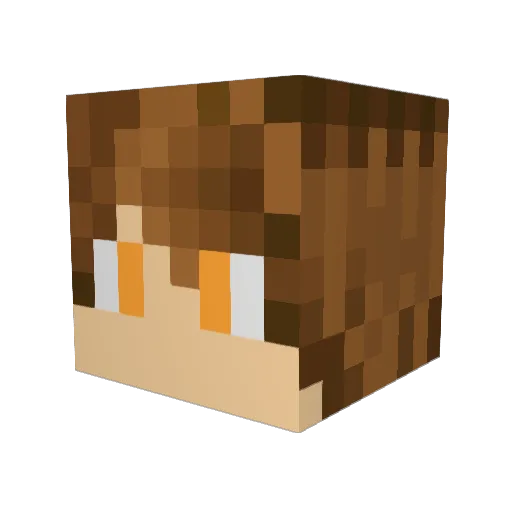 RedJackel01 Minecraft avatar head, 3D render