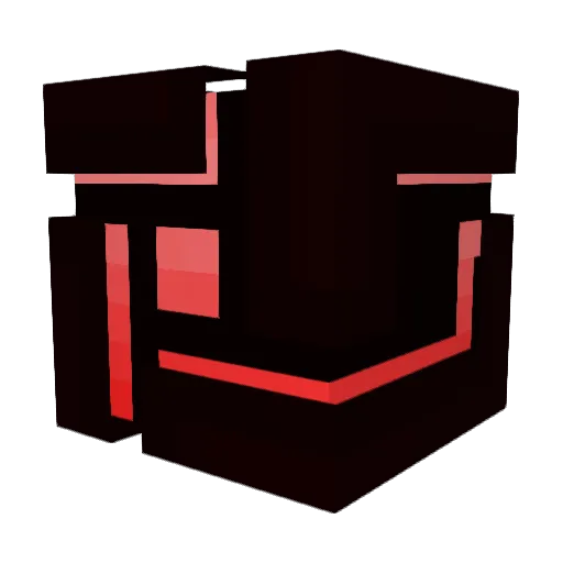RedKernel Minecraft avatar head, 3D render