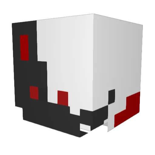 RedKillerXD Minecraft avatar head, 3D render