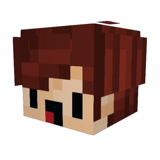 RedKing2014 Minecraft avatar head, 3D render
