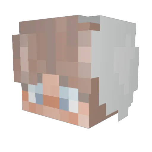 RedKnight000 Minecraft avatar head, 3D render