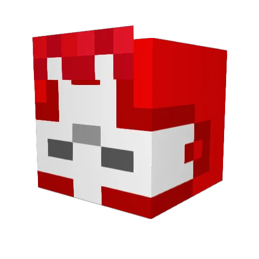 RedKnightMLG Minecraft avatar head, 3D render
