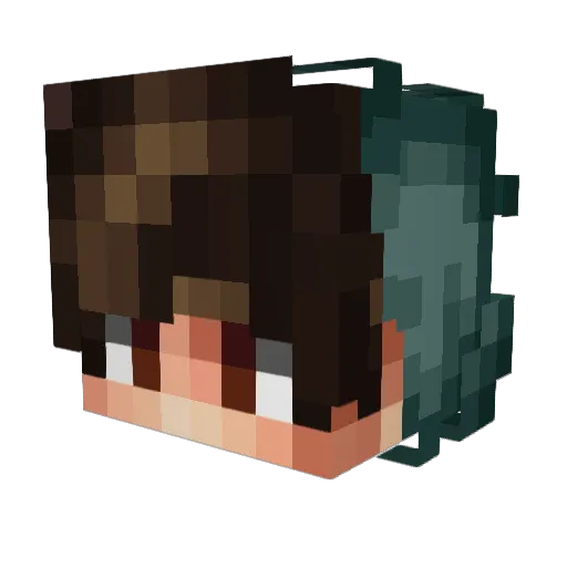 RedLeGamin Minecraft avatar head, 3D render