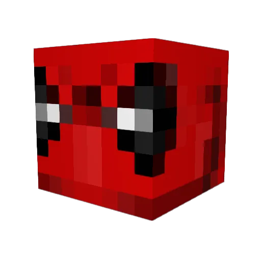 RedLesson Minecraft avatar head, 3D render