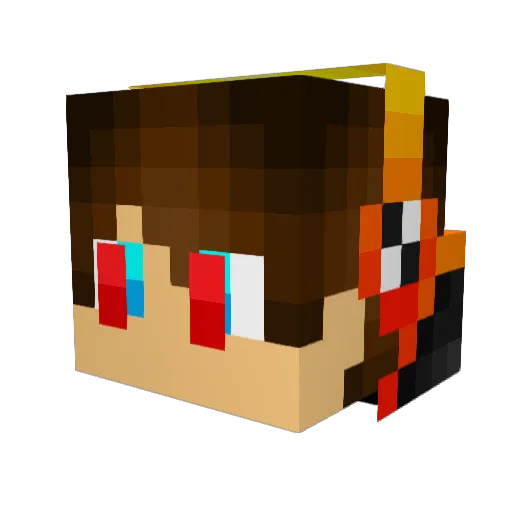 RedLion74 Minecraft avatar head, 3D render