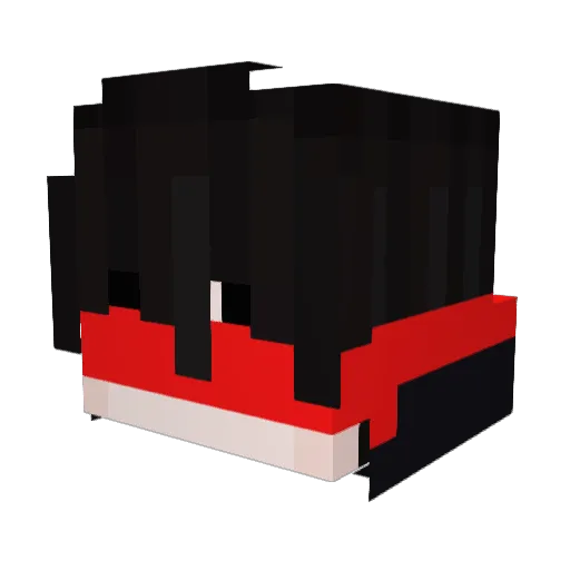 RedLiving Minecraft avatar head, 3D render