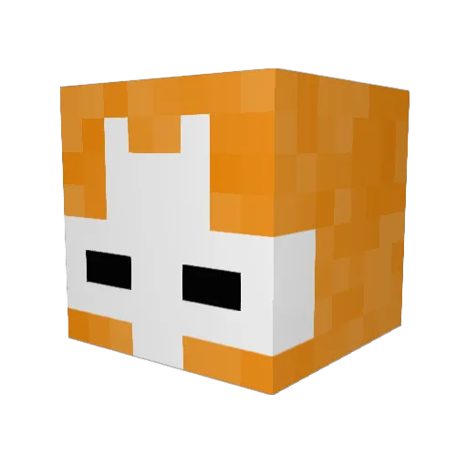 RedLunatic Minecraft avatar head, 3D render
