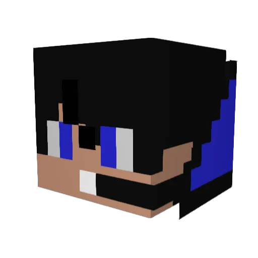 RedMFC Minecraft avatar head, 3D render