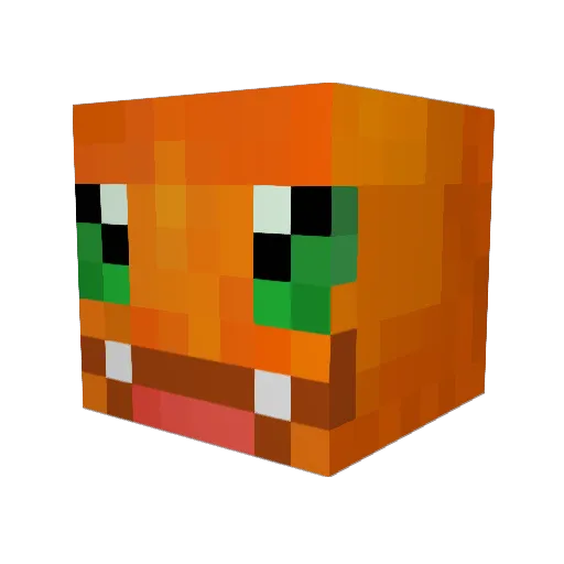 RedMadBean Minecraft avatar head, 3D render