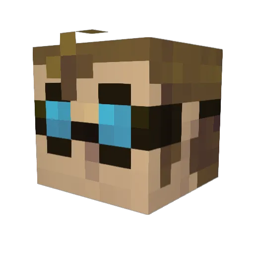 RedMagicMan Minecraft avatar head, 3D render