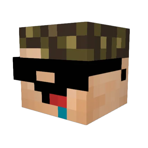 RedManuelx Minecraft avatar head, 3D render