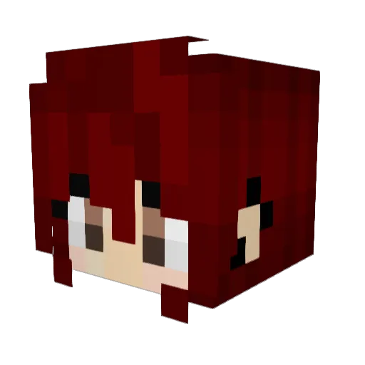 RedMargoth Minecraft avatar head, 3D render