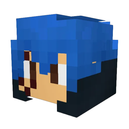 RedMaster9th Minecraft avatar head, 3D render