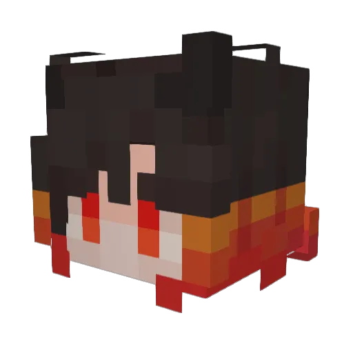 RedMint_Tea Minecraft avatar head, 3D render