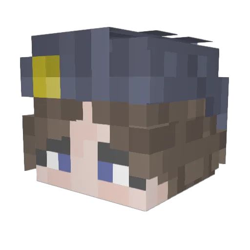 RedMorello Minecraft avatar head, 3D render