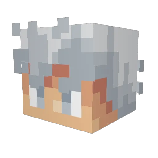 RedMousez Minecraft avatar head, 3D render