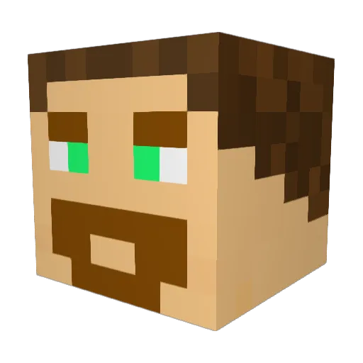 RedMura Minecraft avatar head, 3D render