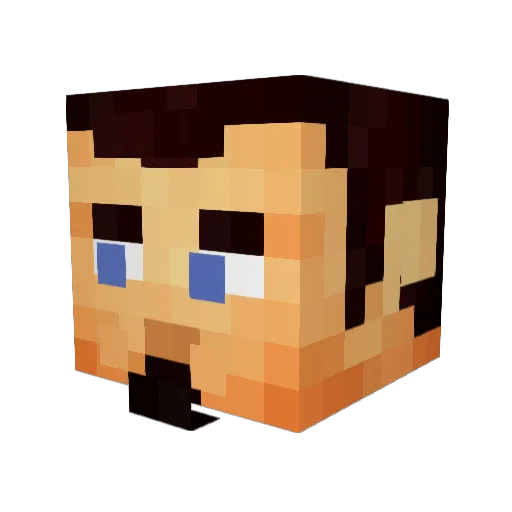 RedN1nj4 Minecraft avatar head, 3D render