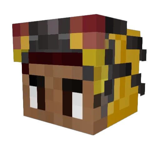 RedNAX5647 Minecraft avatar head, 3D render