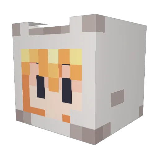RedNSteel Minecraft avatar head, 3D render