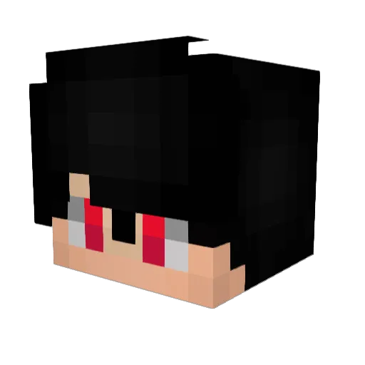 RedNatsuki Minecraft avatar head, 3D render