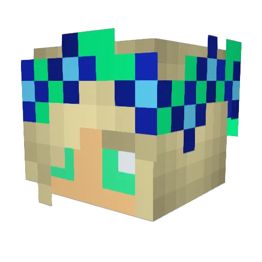 RedNeedleX Minecraft avatar head, 3D render