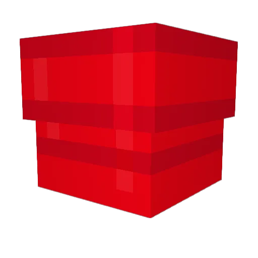 RedOctoCup Minecraft avatar head, 3D render