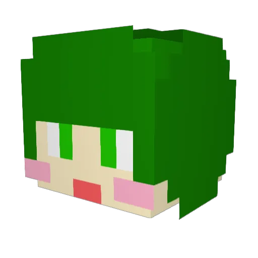 RedOctopus12 Minecraft avatar head, 3D render
