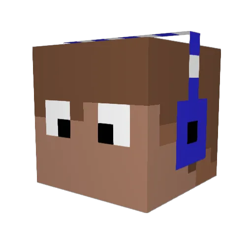 RedOneUrania Minecraft avatar head, 3D render