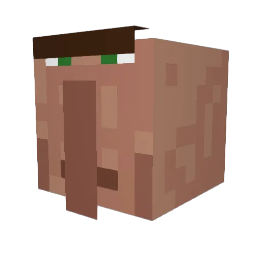 RedOnli Minecraft avatar head, 3D render