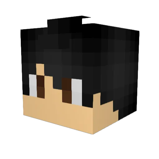 RedPanda0143 Minecraft avatar head, 3D render