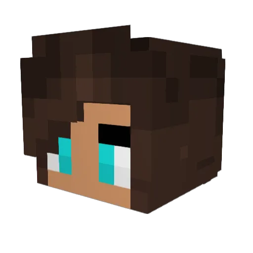 RedPanda03 Minecraft avatar head, 3D render