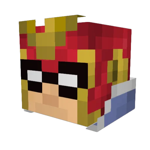 RedPanda210 Minecraft avatar head, 3D render