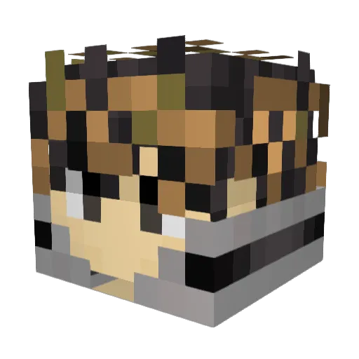 RedPanda266 Minecraft avatar head, 3D render