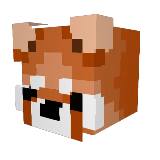 RedPanda4lifexD Minecraft avatar head, 3D render