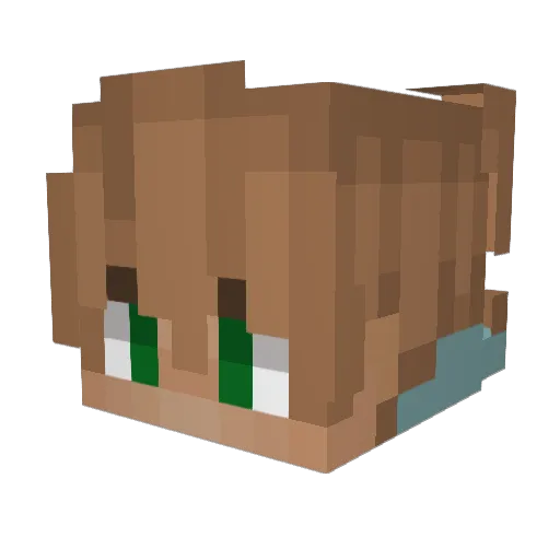 RedPanda_08 Minecraft avatar head, 3D render