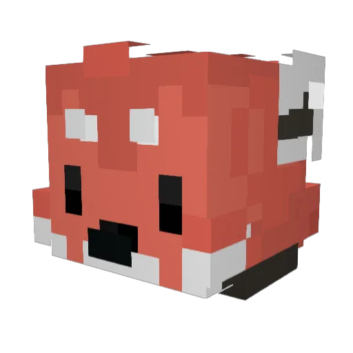 RedPandaaJay Minecraft avatar head, 3D render