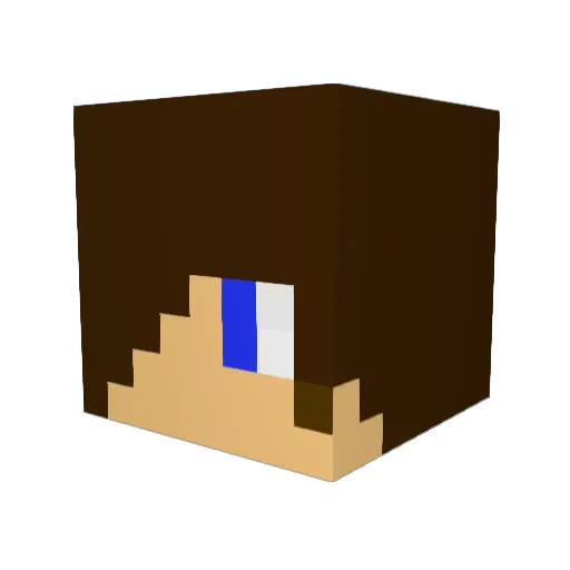 RedPepino Minecraft avatar head, 3D render