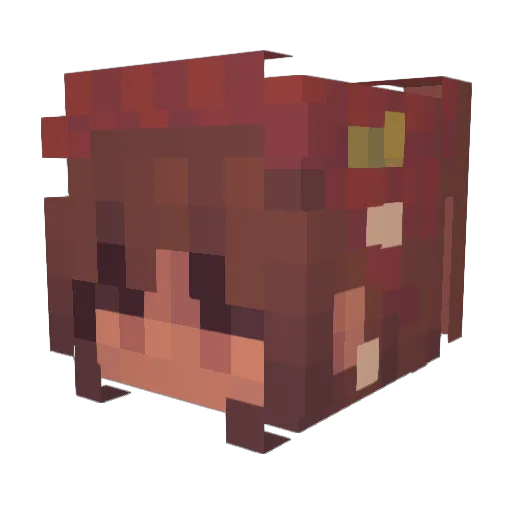 RedPh0enixx Minecraft avatar head, 3D render