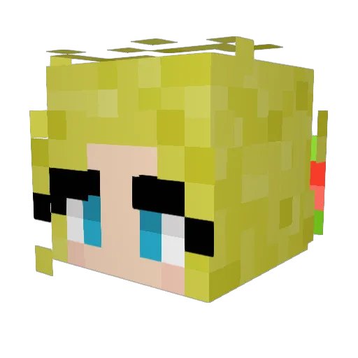 RedPhoenixx12 Minecraft avatar head, 3D render