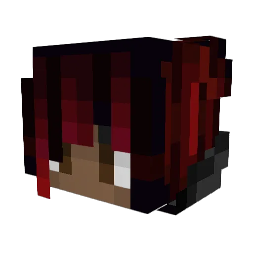 RedPilgrim Minecraft avatar head, 3D render