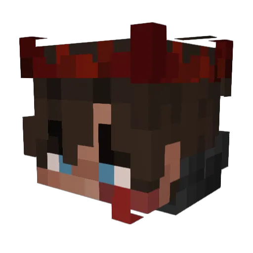 RedR3000 Minecraft avatar head, 3D render