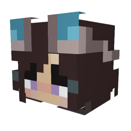 RedRaven225 Minecraft avatar head, 3D render