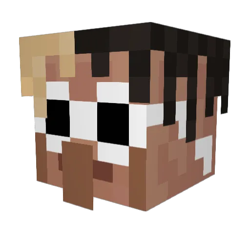 RedRayz Minecraft avatar head, 3D render