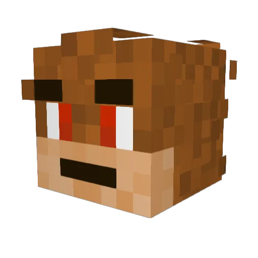 RedRazon Minecraft avatar head, 3D render