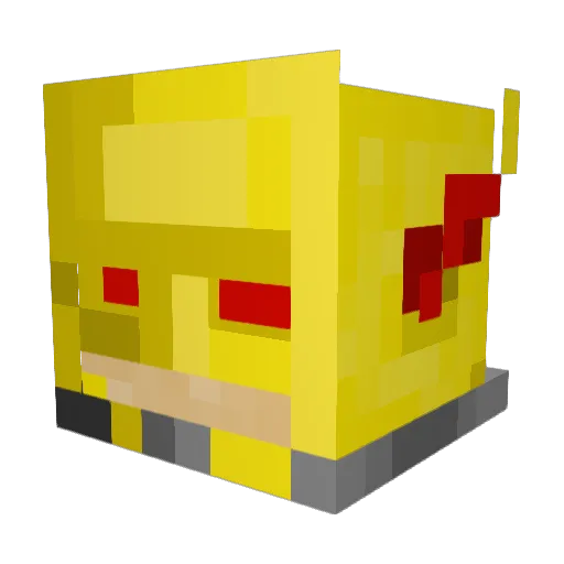 RedRevenant4 Minecraft avatar head, 3D render