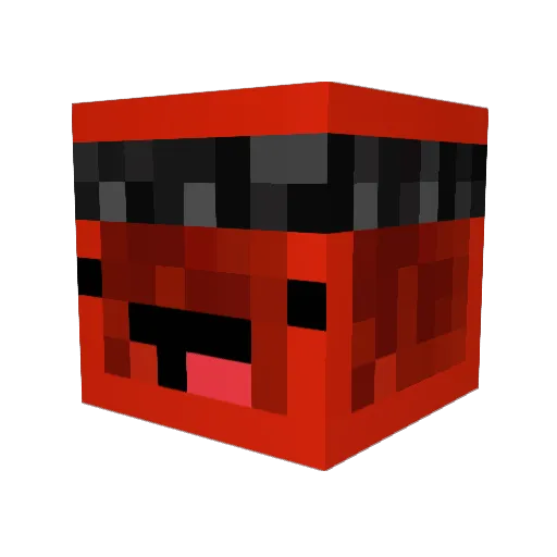 RedRicee Minecraft avatar head, 3D render