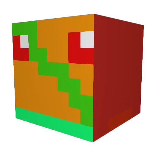 RedRider4 Minecraft avatar head, 3D render