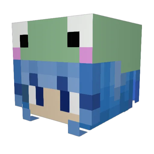 RedRoGames Minecraft avatar head, 3D render