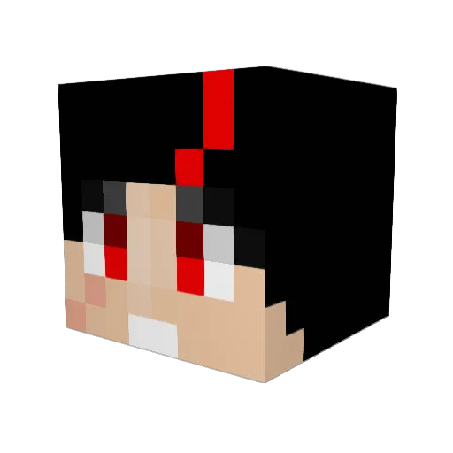 RedRoOG Minecraft avatar head, 3D render